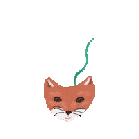 Flower Fox Sticker