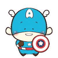 happy captain america Sticker