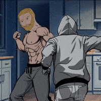 Fight Knockout GIF by Based Chad