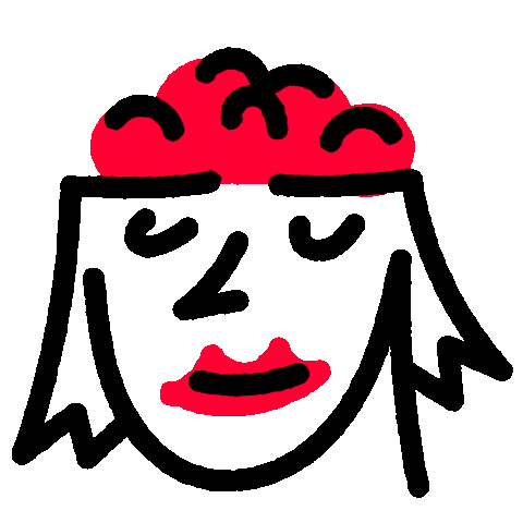 Thinking Head Sticker by Volt – Burn More Brightly