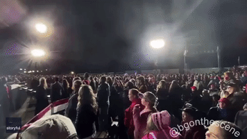Trump Dances to YMCA, Crowd Chants 'Lock Her Up' at Georgia Rally