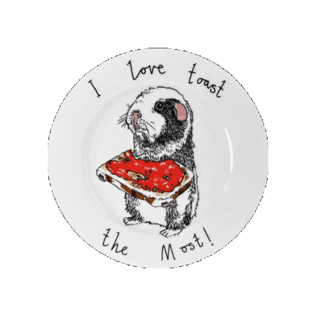 Jimbobart giphygifmaker illustration breakfast toast Sticker