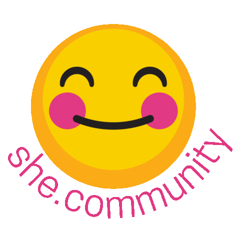 shecommunity giphyupload smile emoji community Sticker