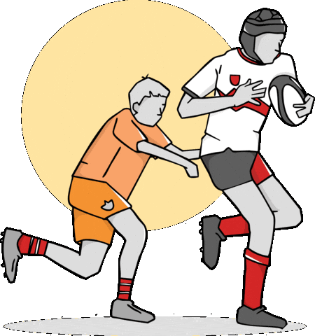 Rugby Ballon Sticker