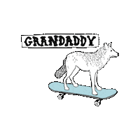 Skateboard Coyote Sticker by Dangerbird Records