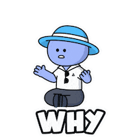 Why Me Wtf Sticker by Kudai