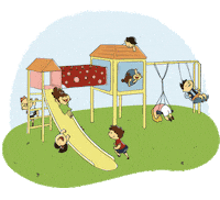 Nunulanka slide park playground teo Sticker