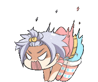 Shocked Cat Sticker by Jin