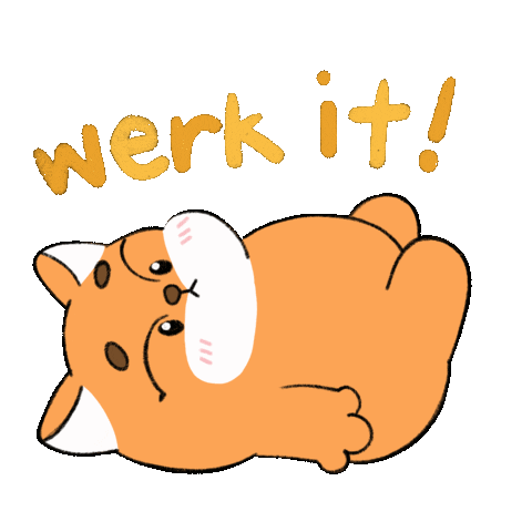 Fox Exercising Sticker by moonchiine