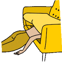 girl couch Sticker by anchetulil