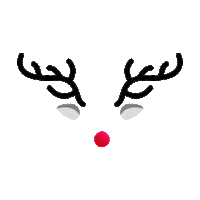 Rudolph Red Nose Christmas Sticker by von Mende Marketing
