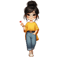 Heart Girl Sticker