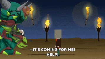 scared monster GIF by South Park 