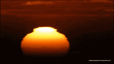 Earthisconcave giphyupload sunset horizon reality GIF