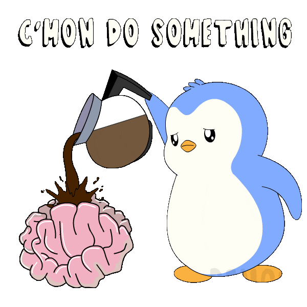 Supporting Monday Morning Sticker by Pudgy Penguins