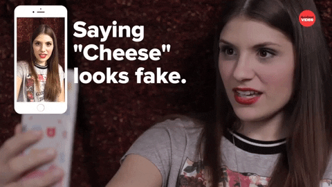 Selfie Say Cheese GIF by BuzzFeed