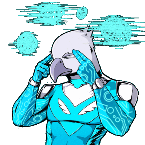 Glitch Think Sticker by ambientcrypto