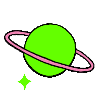 Pink Space Sticker by Magic Moth