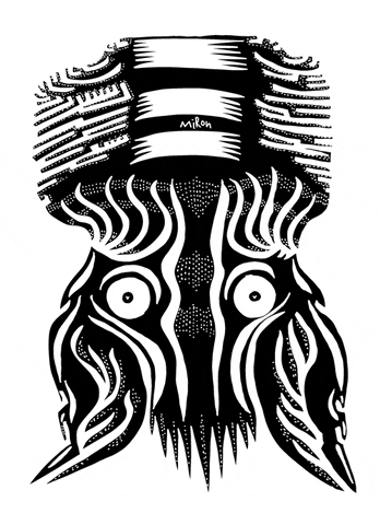 black and white mask GIF by Miron