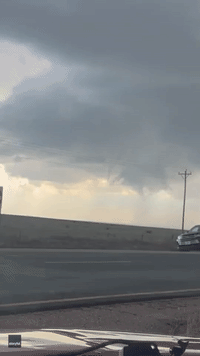 Funnel Cloud Whips Up Dust in Central New Mexico