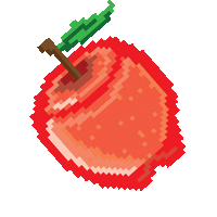 pastryplug pixel pixelart apple 8bit Sticker