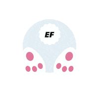 EnglishFirstRussia bunny rabbit easter foot Sticker