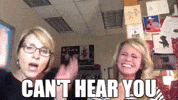 Chicksonright what huh cant hear you chicks on the right GIF
