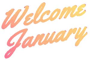 Welcome December Hello January Sticker