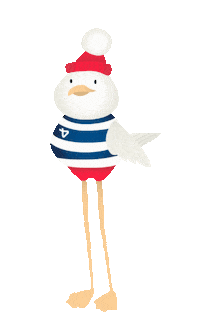 Stripes Seagull Sticker by Digitalagentur VON DER SEE