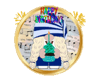 Happy Birthday Gnome Sticker