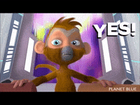 Curious George Nod GIF by Planet Blue