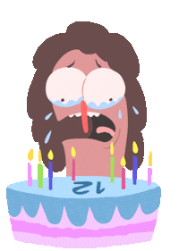 Happy Birthday Crying Sticker by Noam Sussman