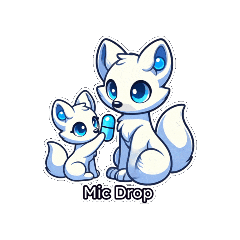 Blueaesthetic Babyfox Sticker