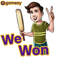 gameskraft game ball cricket shot Sticker