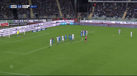 nikjha95 giphygifmaker cristiano ronaldo free kick empoli GIF