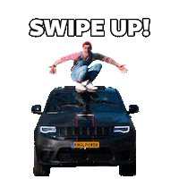 car swipe up Sticker by KP