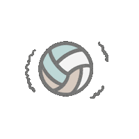 Scared Volleyball Sticker
