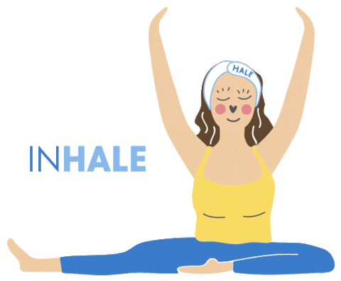 Inhale Exhale Relax Sticker by Think Hale