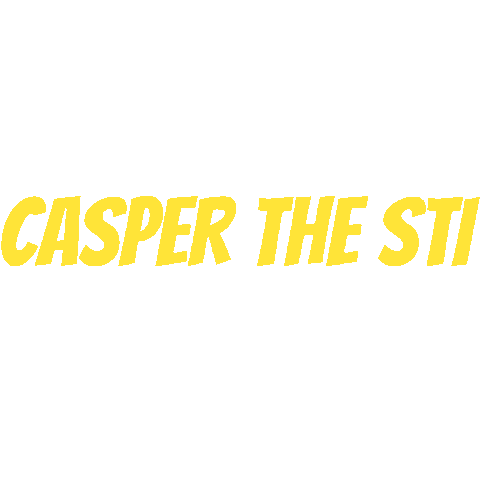 Casper The Sti Sticker by Bobby Hair Studio