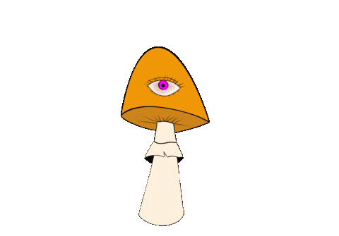 Adeleplanteverte giphyupload eyes mushroom champignon Sticker