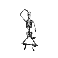 hanging day of the dead Sticker by Peter Bjorn and John