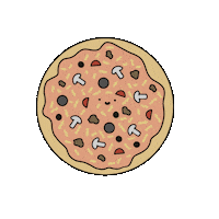 jhollygoodtimes party food pizza yummy Sticker