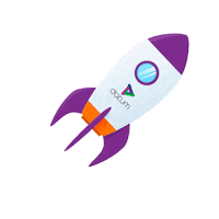 Outer Space Rocket Sticker by Datum TI
