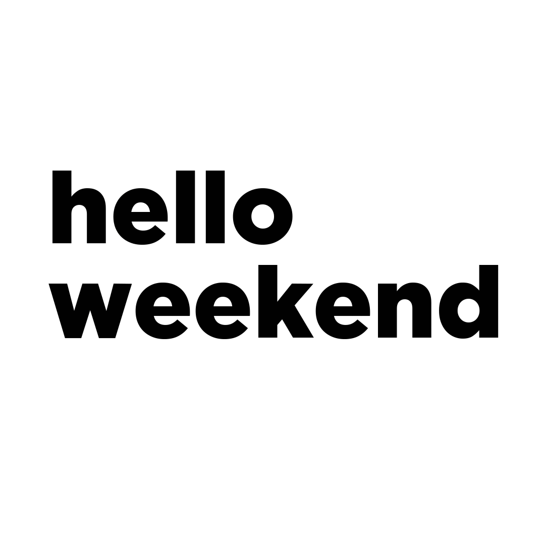 blackdogdesigns weekend hello weekend blkdog Sticker