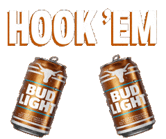 Texas Hook Em Sticker by Bud Light