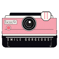 pink smile Sticker by Benefit Cosmetics