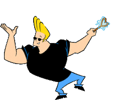 Johnny Bravo Cartoon Netwoork Sticker by Kamila Zaczek-Klimek