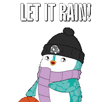 Let It Rain Basketball Sticker by Pudgy Penguins