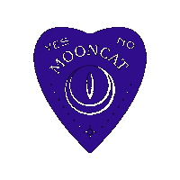 mooncatofficial heart mooncat ouiji ouiji board Sticker
