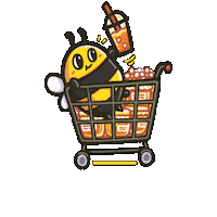 Shopping Bee Sticker